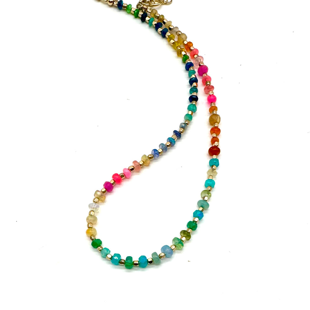 Rainbow Opal Necklace -16-26”