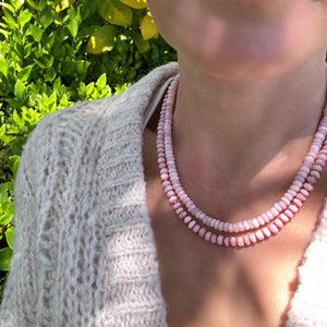 Peruvian Pink Opal Necklace - 18”