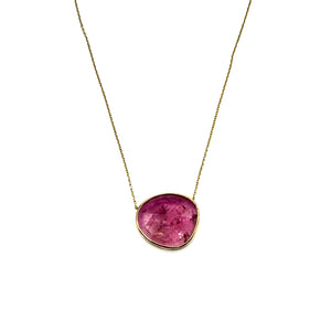 14K Tourmaline Pendant Necklace