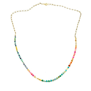 Rainbow Opal Necklace -16-26”