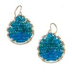 Gold Teardrop Earrings in Apatite, Petite-Medium