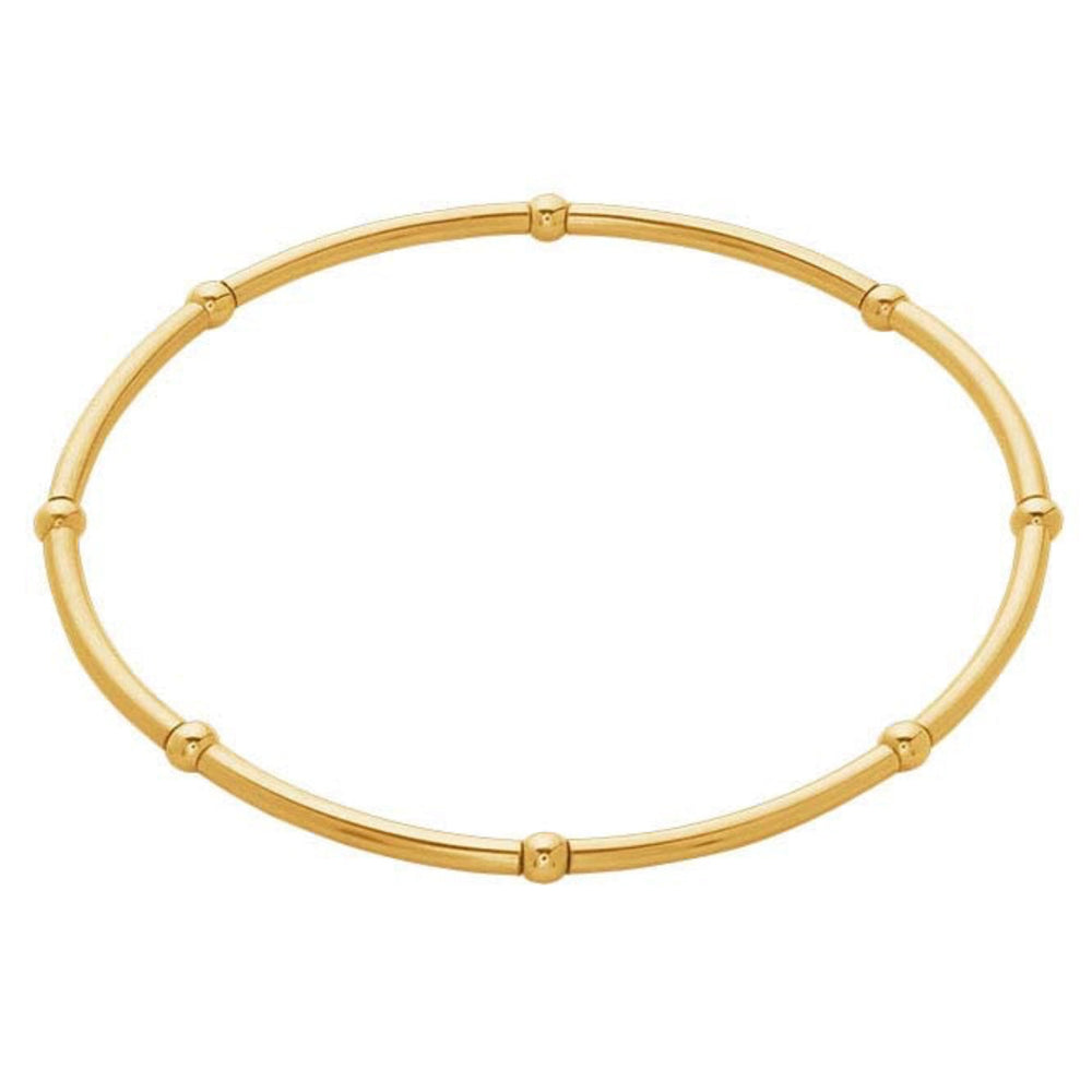 Gold Bar + Ball Stretch Bracelet
