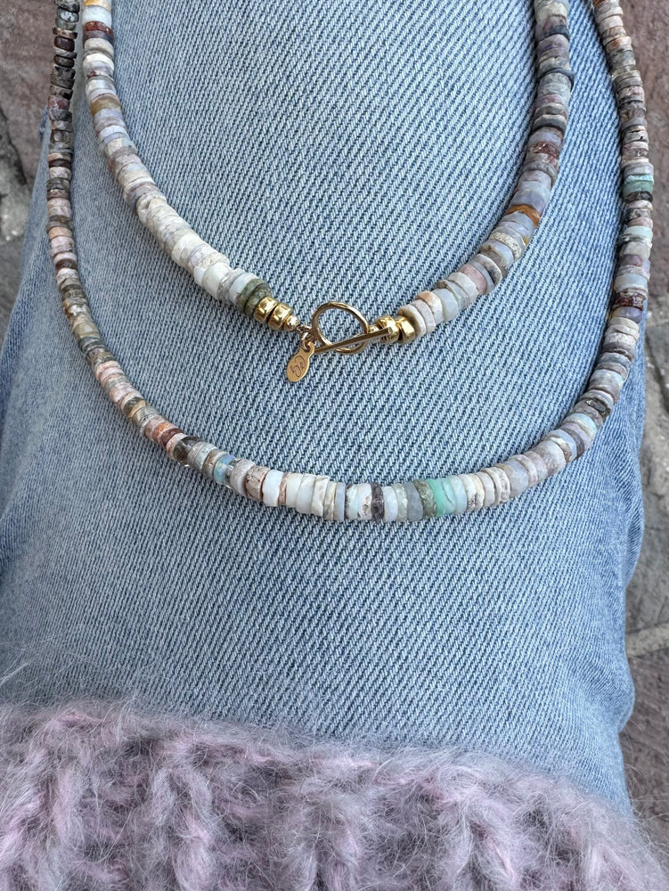 Australian Opal Heishi Necklace - 18.5"