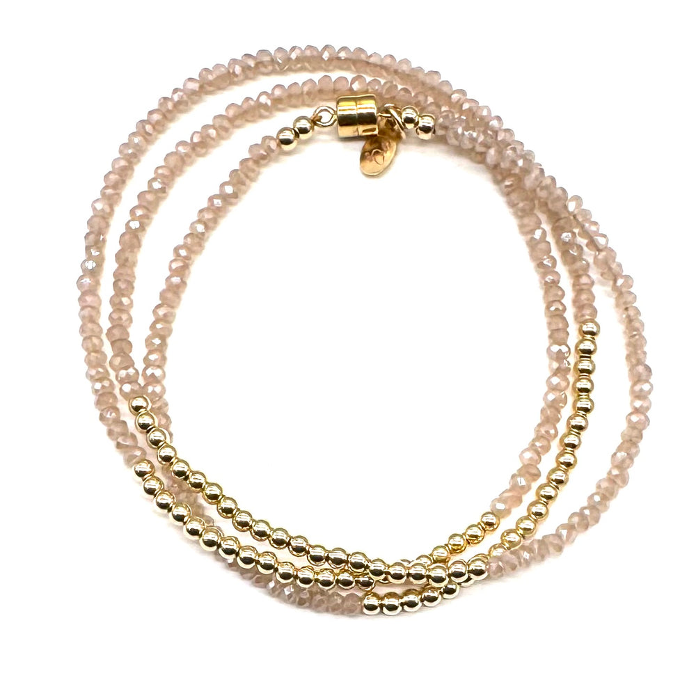 Triple Wrap Bracelet - Blush