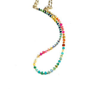 Rainbow Opal Necklace -16-26”