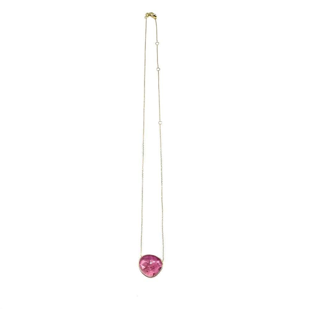 14K Tourmaline Pendant Necklace