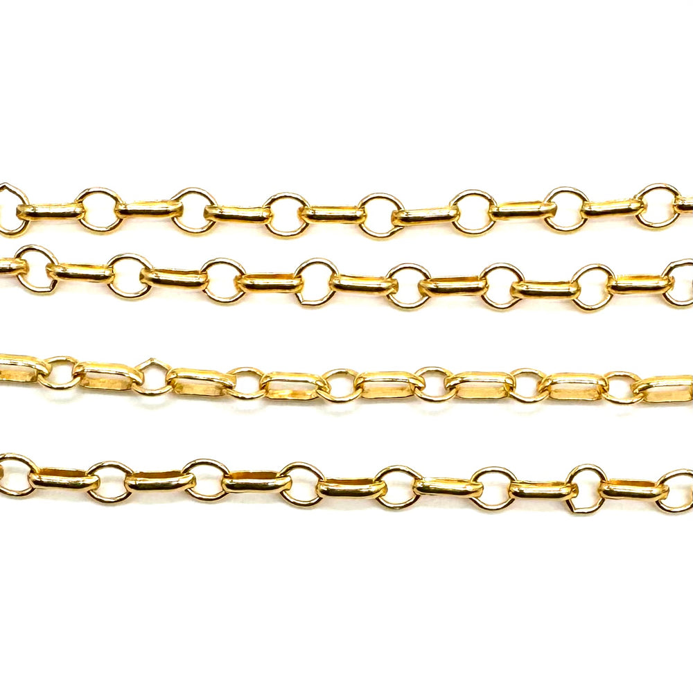 Gold Filled Circle Link Chain - 21"