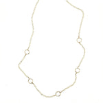 Hammered Circle Chain Necklace