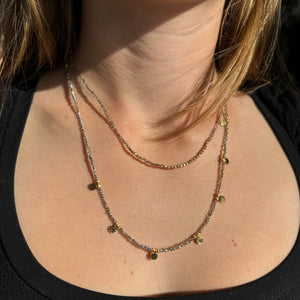 Silver + Gold Layering Necklace - 16"