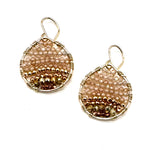 Gold Teardrop Earrings in Golden Citrine, Small