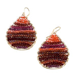 Gold Teardrop Earrings in Warm Spice, Medium