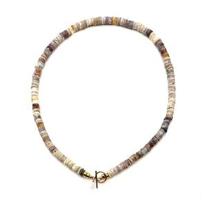 Australian Opal Heishi Necklace - 17"