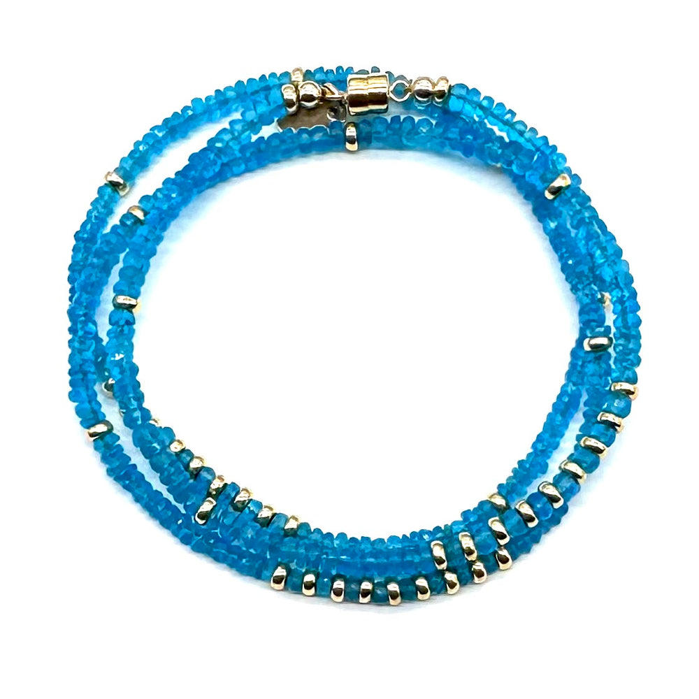 Triple Wrap Bracelet - Apatite