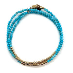 Triple Wrap Bracelet - Turquoise