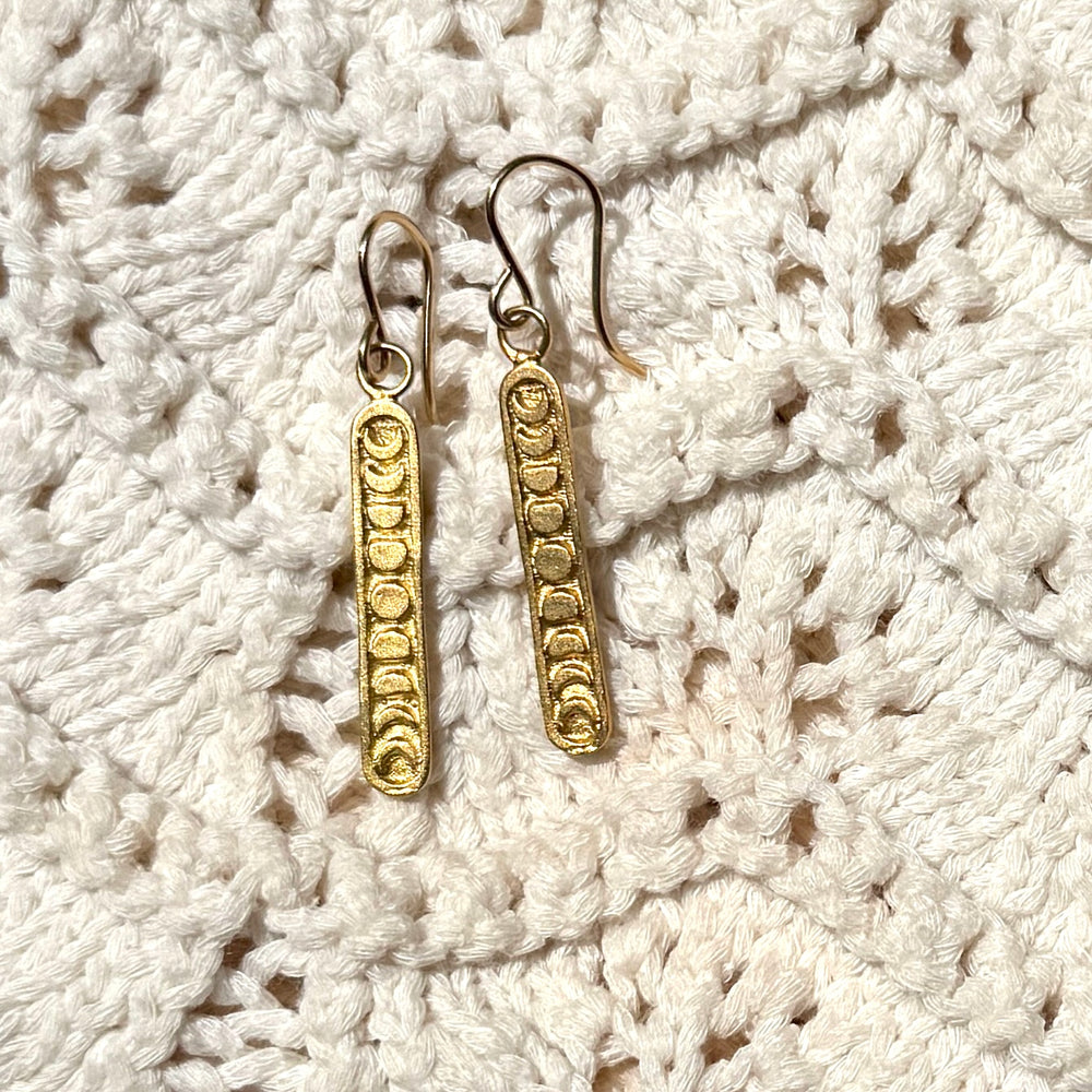 18K Gold Vermeil Moon Phases Earrings