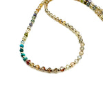 Faceted Multi-Stone  Necklace - 17"