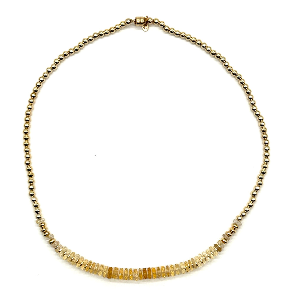 Citrine + Gold Necklace - 17.5"