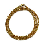Triple Wrap Bracelet - Citrine + Gold Filled Rondelles