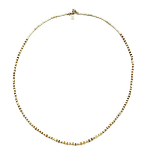 Opal, Tourmaline + Gold Necklace - 20"
