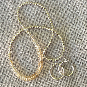 Citrine + Gold Necklace - 17.5"