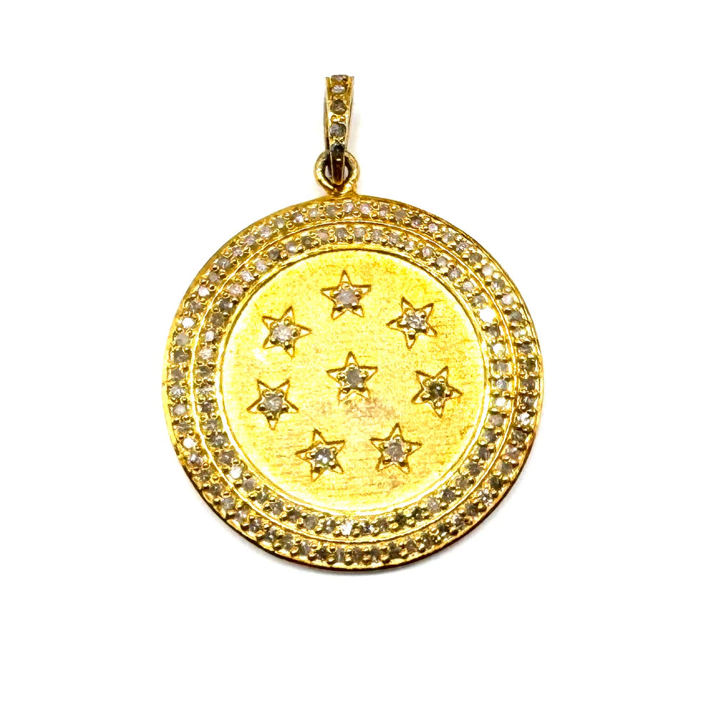 Gold + Diamonds  Milky Way Pendant