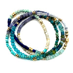 Quadruple Wrap Bracelet in Bohemian Coastal - 26.5”