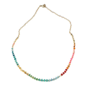 Rainbow Opal Necklace w/Chain - 16"-18"