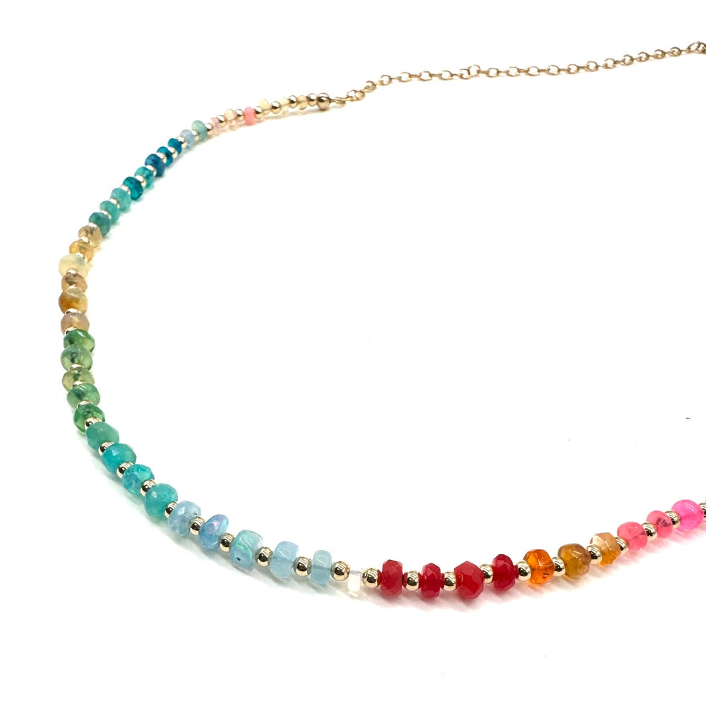 Rainbow Opal Necklace w/Chain - 16"-18"