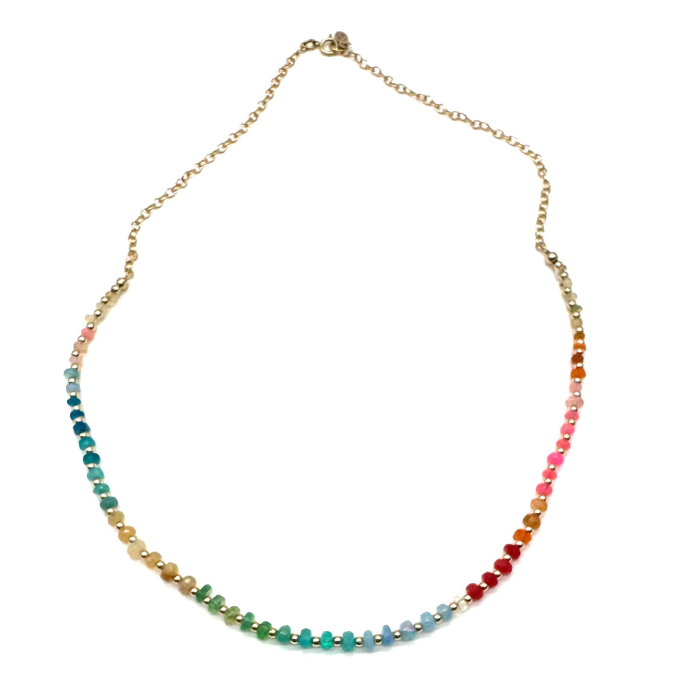 Rainbow Opal Necklace w/Chain - 16"-18"