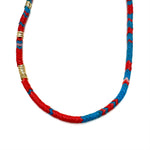 Chunky Vertebrae  Bead + Gold Necklace, 22- 24"