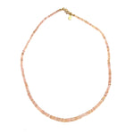Peach Sapphire Chain Necklace - 17"