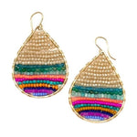 Gold Teardrop Earrings in Tulum, Medium