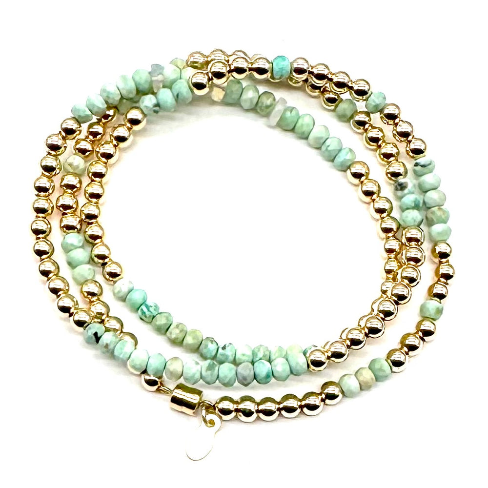 Triple Wrap Bracelet - Amazonite