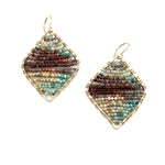 Gold Diamond Shape Earrings in Hydra