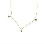 14K Gold Diamond Teardrop Necklace