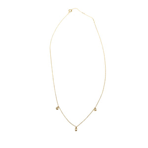 14K Gold Diamond Teardrop Necklace