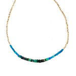 Vibrant Opal Necklace in Ocean Teal - 15.5" NEW