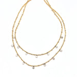Gold Pyrite w/Silver Disks Necklace - 15"