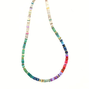 
            
                Load image into Gallery viewer, Candy Necklace - Multi Stone w/Gold + Magnet Clasp - 18&amp;quot;
            
        