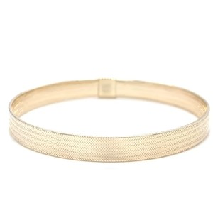 14K Gold Stretch Flat Bangle - 6.75 mm