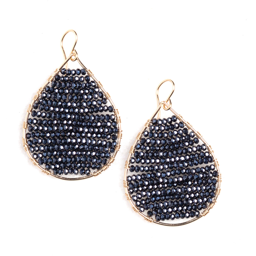 Gold Teardrop Earrings, Medium