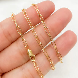 Gold Filled Paperclip Necklace - 16"