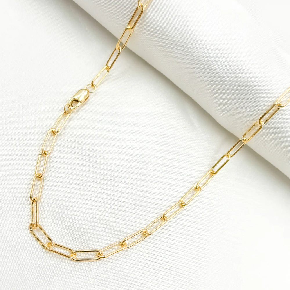 Gold Filled Paperclip Necklace