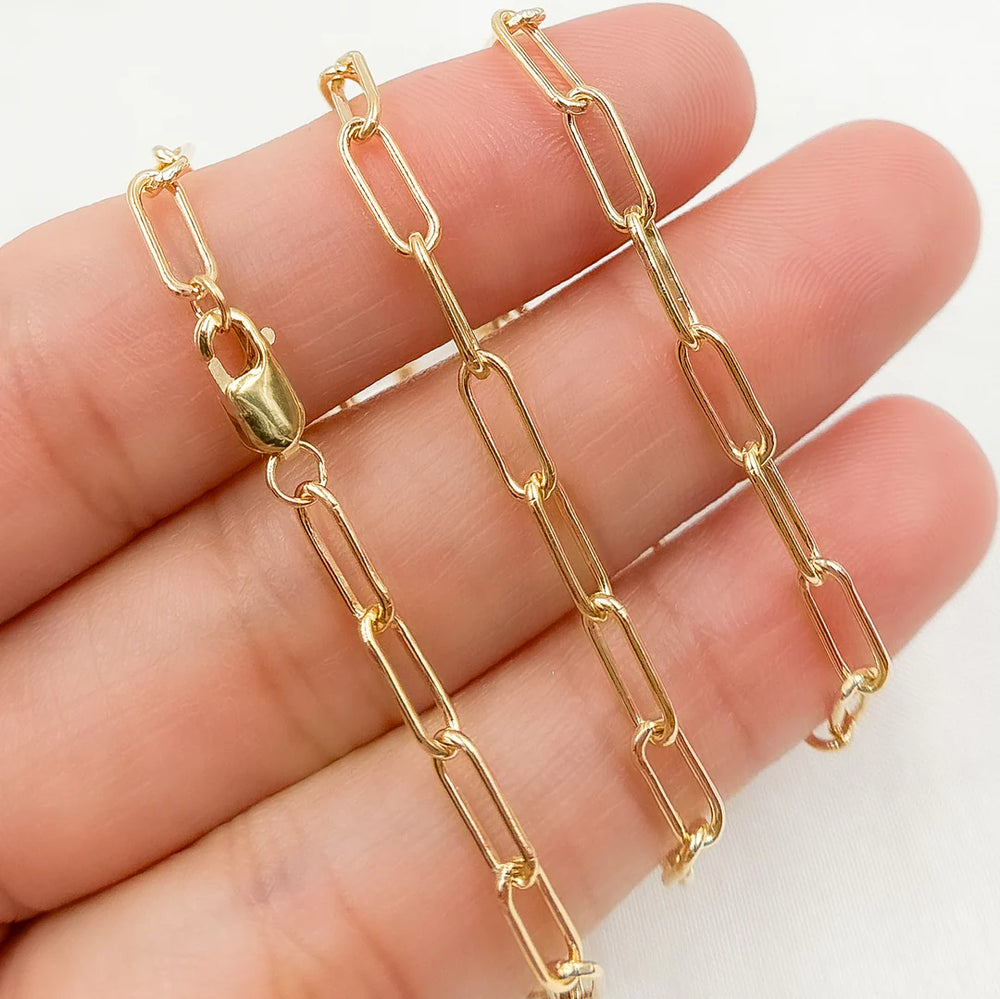 Gold Filled Paperclip Necklace