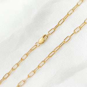 Gold Filled Paperclip Necklace - 16"