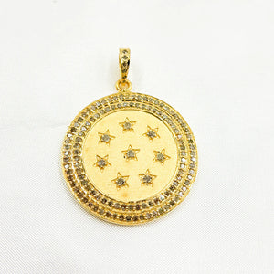 Gold + Diamonds  Milky Way Pendant