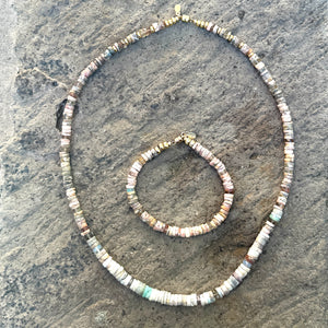 Australian Opal Heishi Bracelet - 6.75"