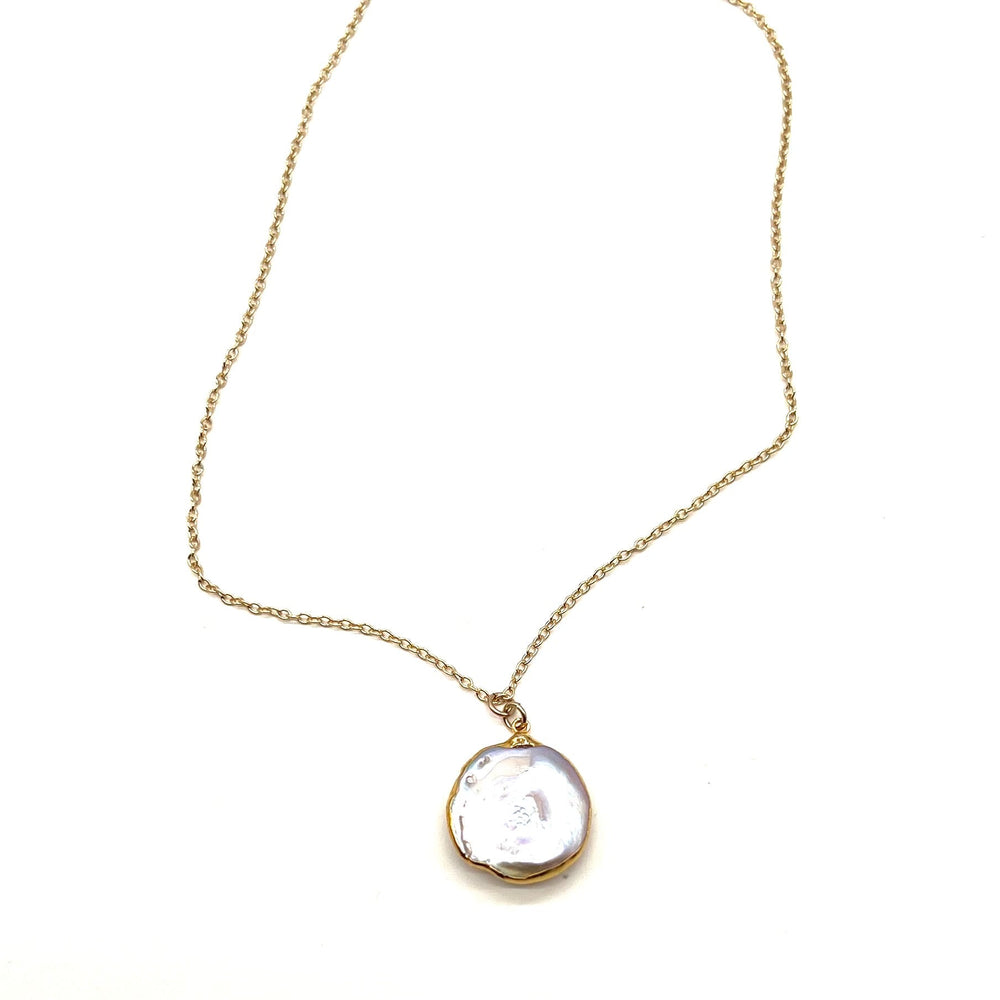 Gold Freshwater Pearl Pendant