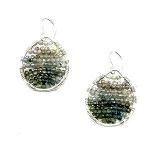 Silver Teardrop Earrings in Summer Silver, Small