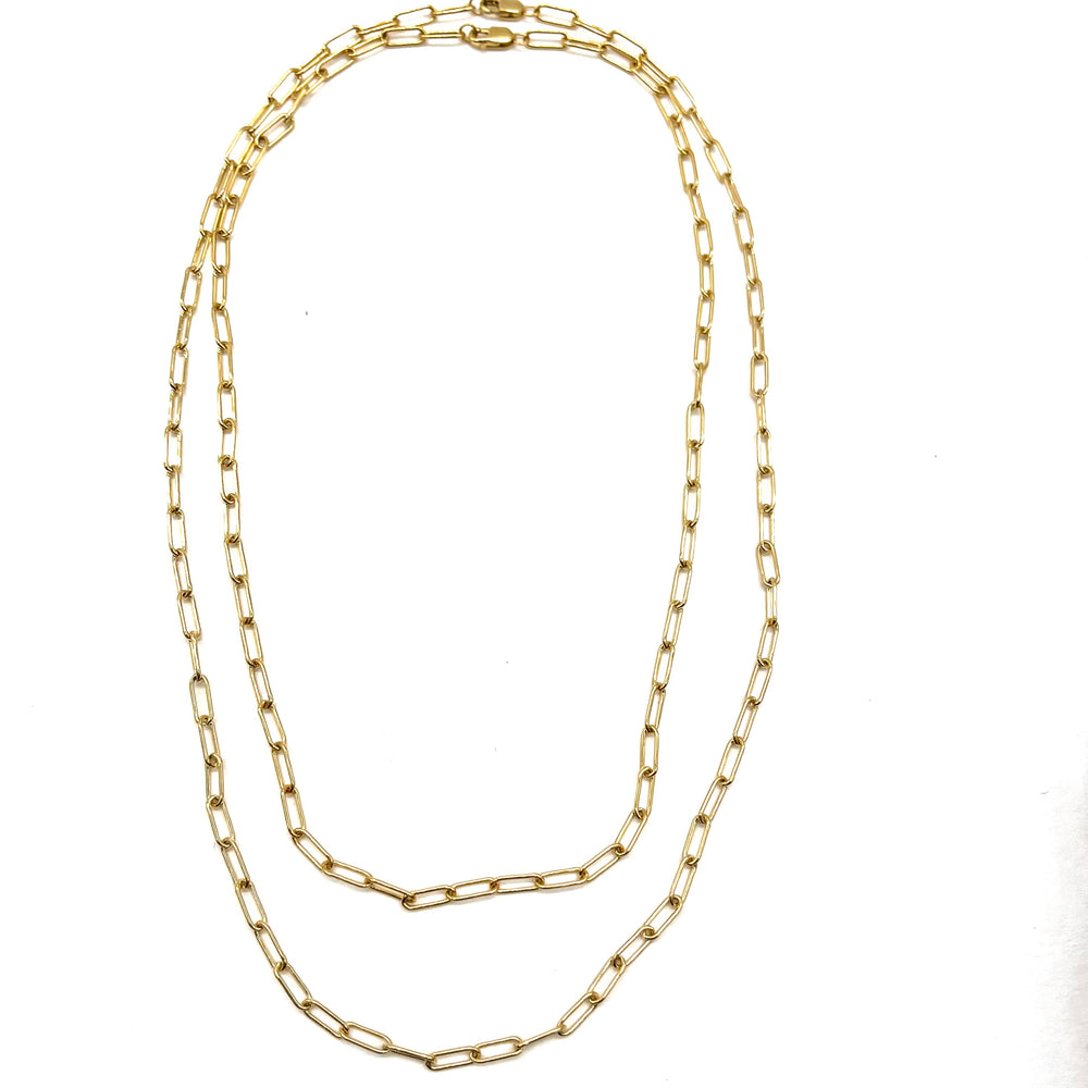 14K Gold Filled Paperclip Chain - 18 inches